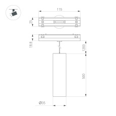 Светильник MAG-VIBE-SPOT-HANG-R35-10W Day4000-MIX (BK, 24 deg, 48V, TUYA) (Arlight, IP20 Металл, 5 лет)