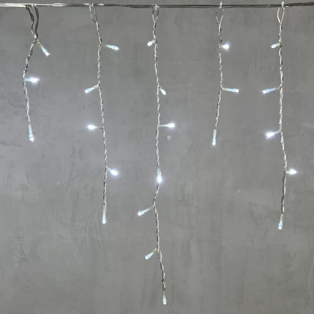 Гирлянда Бахрома 3,1 x 0,5 м Белая 24В, 150 LED, Провод Прозрачный ПВХ, IP54