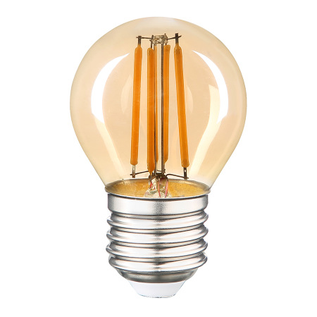 Лампа светодиодная GLS GLDEN-G45S-10-230-E27-4500, золотая, E27, 4500 К, 661435
