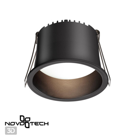 359235 SPOT NT23 282 черный Светильник встраиваемый светодиодный IP20 LED 9W 220V 540Лм 3000К TRAN