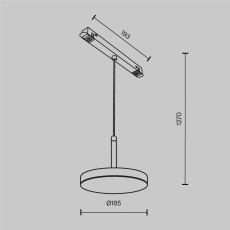 Трековый светильник Plato Exility 4000K 15Вт 120°, TR123-2-15W4K-B
