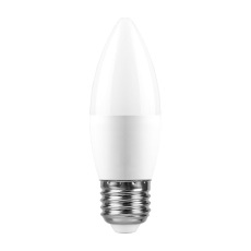 Лампа светодиодная, (11W) 230V E27 4000K С37, LB-770