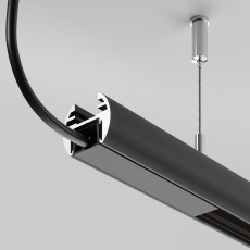 Шинопровод 2м подвесной круглый Basity, черный, TRX172-R-112B