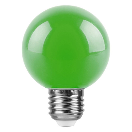 Лампа светодиодная, (3W) 230V E27 зеленый G60, LB-371