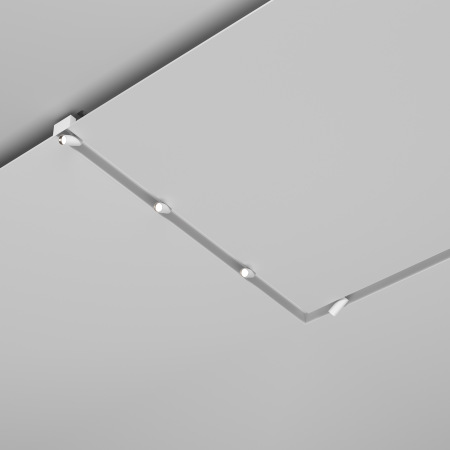 Алюминиевый профиль ниши скрытого монтажа для ГКЛ потолка, ALM-11681-PL-W-2M