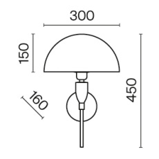 Настенный светильник (бра) Prima E14х1 60Вт Z034WL-01BS