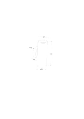 Настенный светильник (бра) FOCUS S GU10х2 10Вт IP 20, C068WL-02MG