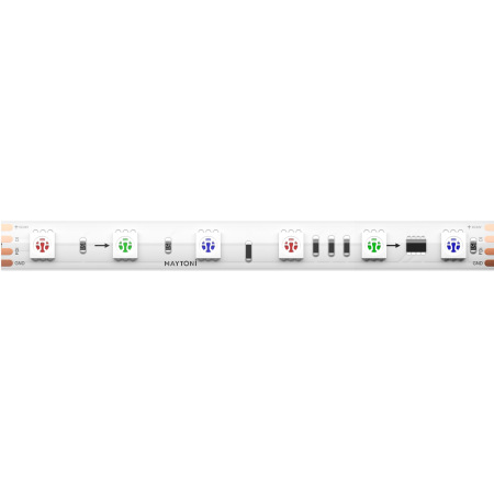 Светодиодная лента 24В 5050 14,4Вт/м RGB 5м IP67, 201248