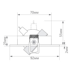 Светильник потолочный встраиваемый, MR16 G5.3, черный-хром DL2811