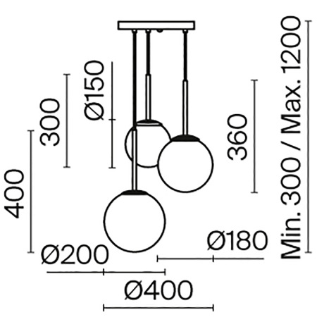 Подвесной светильник Basic form E14х3 40Вт MOD321PL-03W