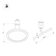 Светильник ART-APRIORI-PLATO-TURN-R160-12W Day4000 (BK, 120 deg, 48V) (Arlight, IP20 Металл, 3 года)