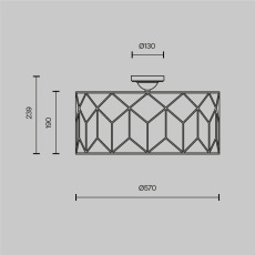 Потолочный светильник Messina H223-PL-05-G