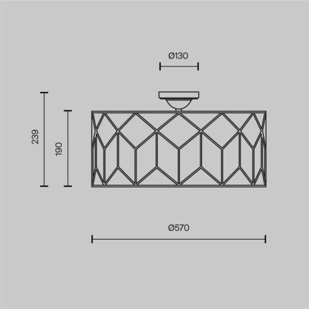 Потолочный светильник Messina H223-PL-05-G