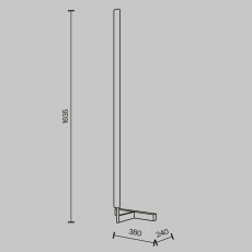 Напольный светильник (торшер) Combo 3000-6000К 24Вт, MOD214FL-L20W3K