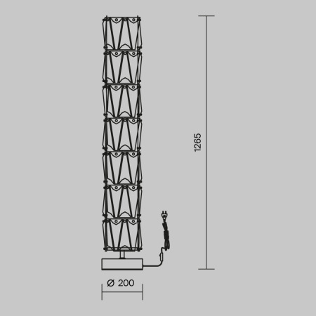 Напольный светильник (торшер) Puntes E14х8, MOD043FL-08CH