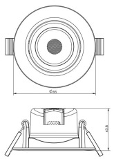 Встраиваемый светодиодный светильник Deko-Light SMD-68-230V-2700K-rund 565337