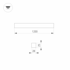 Светильник SNAP-STARLINE-FLAT-S1200-26W Day4000 (WH, 120 deg, 48V) (Arlight, IP40 Металл, 3 года)