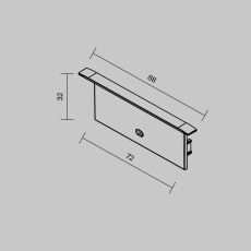 Комплект заглушек (для профиля ALM-8832-S-2M) 2 шт.