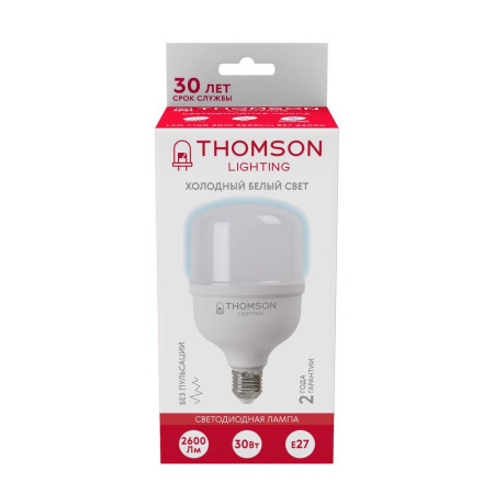 Лампа светодиодная Thomson E27 30W 6500K цилиндр матовая TH-B2364