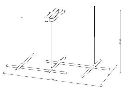Подвесной светильник Radiance 3000К 80Вт, MOD278PL-L86G3K1