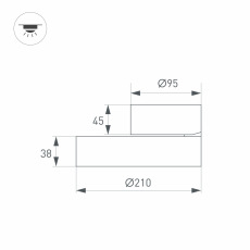 Светильник SP-RONDO-FLAP-R210-20W Warm3000 (BK, 110 deg) (Arlight, IP40 Металл, 3 года)