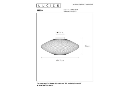 Потолочный светильник Lucide Mesh 21123/45/30