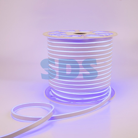 Гибкий неон LED SMD 8х16 мм,  двухсторонний,  синий,  120 LED/м,  бухта 100 м