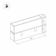 Светильник MAG-LASER-FOLD-45-S160-6W Day4000 (WH, 15 deg, 24V) (Arlight, IP20 Металл, 3 года)