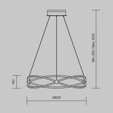 Подвесной светильник Weave MOD062PL-L45CH3K
