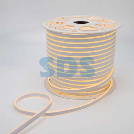 Гибкий неон LED SMD 8х16 мм,  двухсторонний,  теплый белый,  120 LED/м,  бухта 100 м