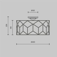 Потолочный светильник Messina H223-PL-03-G