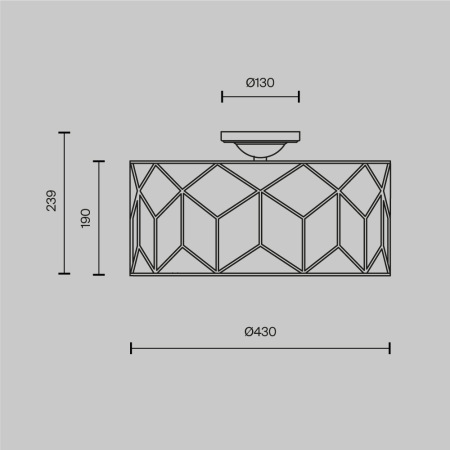 Потолочный светильник Messina H223-PL-03-G