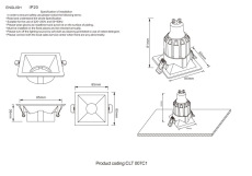 Встраиваемый светильник Crystal Lux CLT 007C1 WH