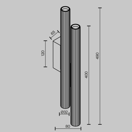 Настенный светильник Calipso 2700К 24Вт 36°, C082WL-24W2.7K-BS