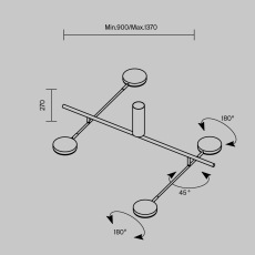 Потолочный светильник Fad 3000К 26Вт, MOD070CL-L30B3K