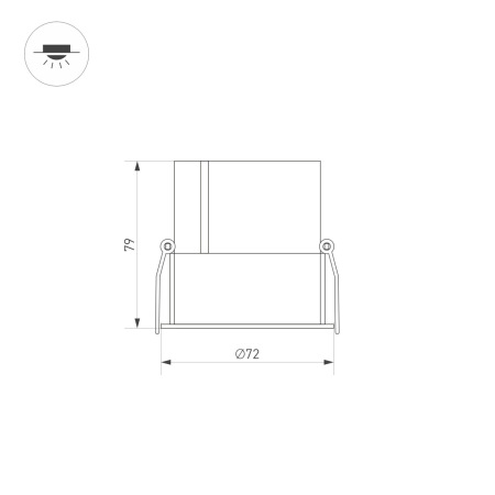 Светильник MS-ATLAS-BUILT-R72-20W Warm3000 (WH-BK, 30 deg, 230V) (Arlight, IP20 Металл, 5 лет)