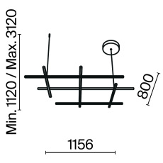 Подвесной светильник Radiance 3000К 80Вт, MOD278PL-L86G3K
