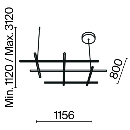 Подвесной светильник Radiance 3000К 80Вт, MOD278PL-L86G3K