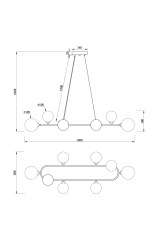 Подвесной светильник Freya FR5222PL-08B