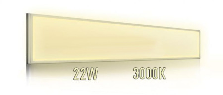 Светодиодная панель 1200x150, 220 Вольт, 22 Ватта, IP44, Серебристый, 102236