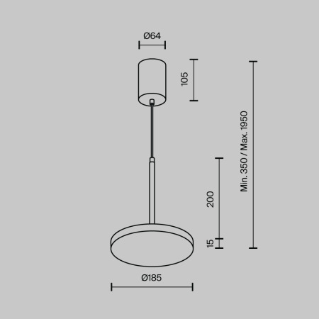 Подвесной светильник Plato 4000К 12Вт 120°, P076PL-L12W4K-W