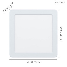 Встраиваемый светодиодный светильник Eglo Fueva 99163