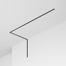 Профиль 2м Exility IP встраиваемый черный, O-TR002ED-P-B2M