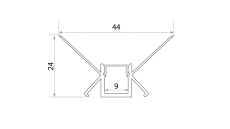 Профиль алюминиевый SWG PRO RC-4425-2.5