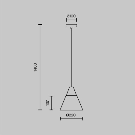 Подвесной светильник Bicones E27х1 60Вт, P359-PL-01-W