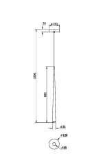 Подвесной светильник Cascade 4000K 9Вт MOD132PL-L28BK