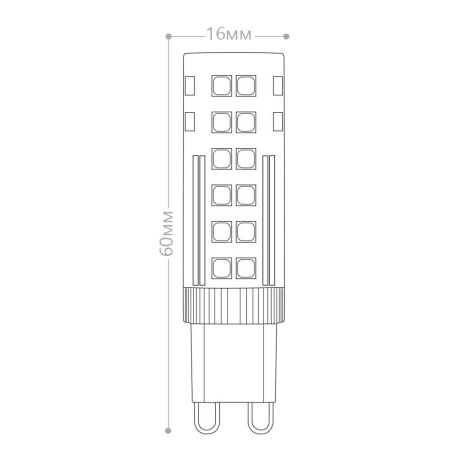 Лампа светодиодная, (7W) 230V G9 2700K JCD9, LB-433