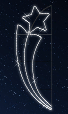 Светодиодная консоль Факел со звездой на металлокаркасе, 220 В, RL-KN-030B