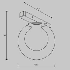 Трековый светильник Bubbles Basity 4Вт 360°, TR181-1-4WTW-B