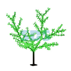 Светодиодное дерево "Сакура", высота 2,4 м, диаметр кроны 1,7 м, зеленые диоды, IP65, понижающий трансформатор в комплекте, NEON-NIGHT